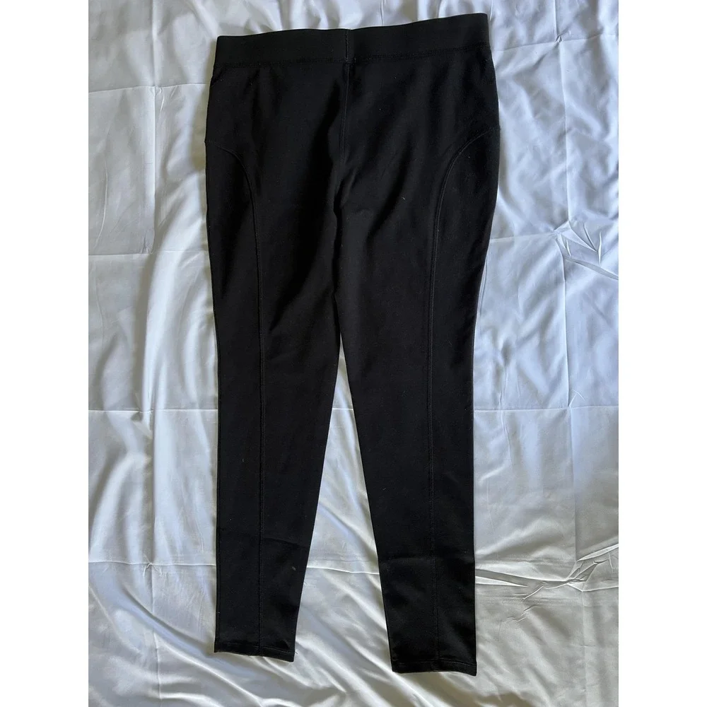 Michael Kors Leggings‎ Womens Large Black Stretch Pull On Slim Fit Yoga Pants